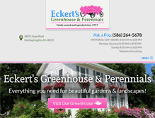 Tablet Screenshot of eckertsgreenhouse.com